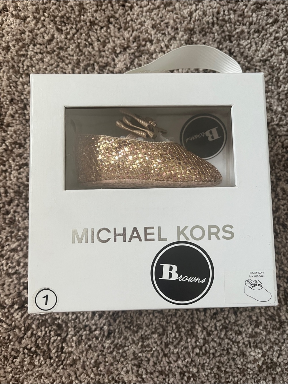 Michael Kors Baby Glitter Shoe - Gold